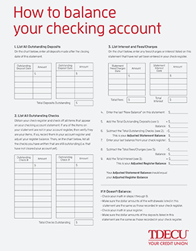 Need help balancing your check book? We've got you covered!