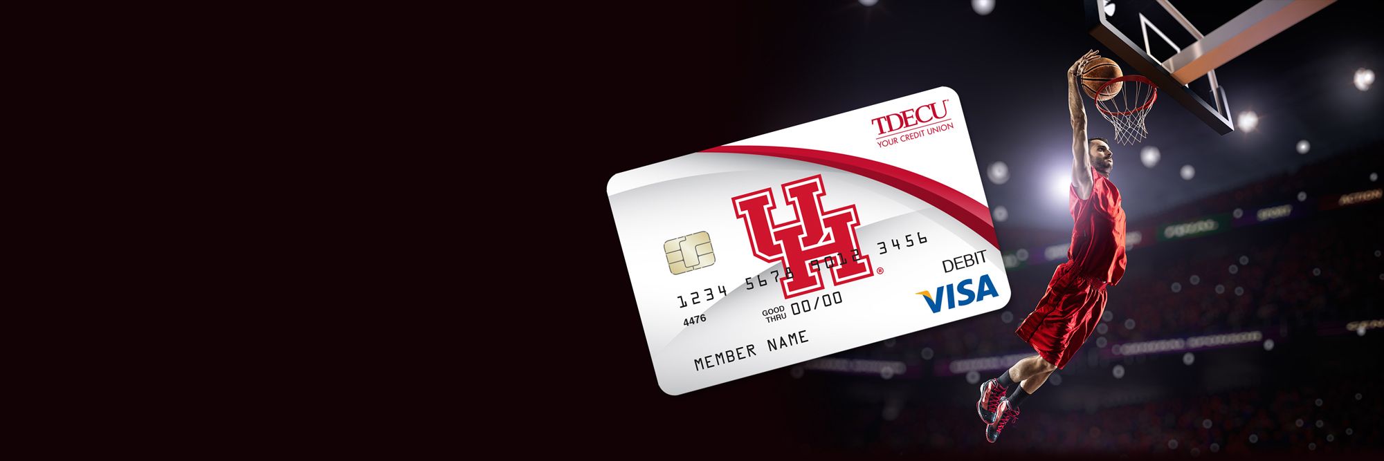 Bank like a champion with our exclusive card designed just for UH&nbsp;students.